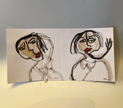 Zeichnung frauen portraits - zeichnung,