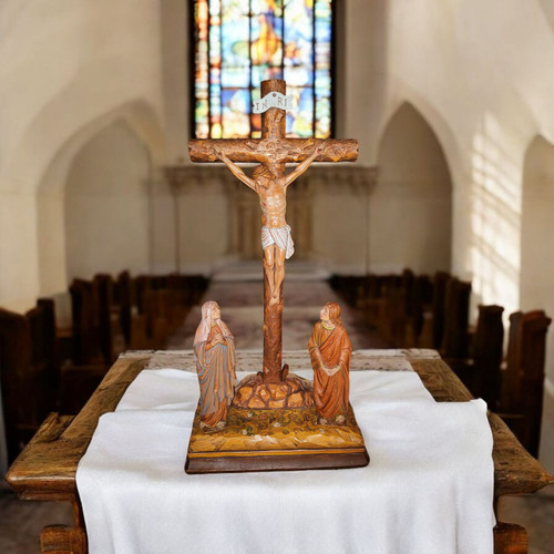 Grödnertal holzaltar kruzifix - grödnertal,