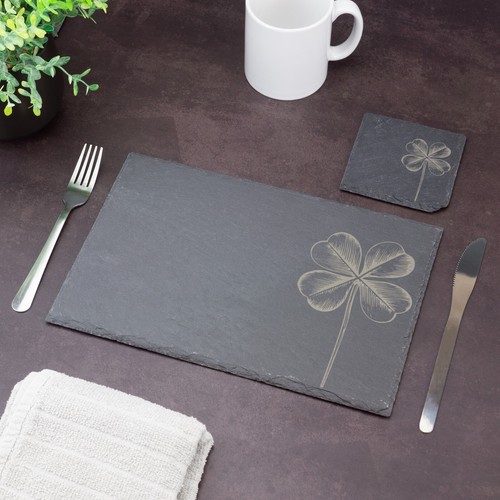 Kleeblatt schiefer tischset - kleeblatt,