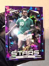 RARE 3/7 Pele LEAF Metal Stars 2022 PURPLE Sapphire Brasil NO PSA Panini WM