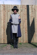 Kleid weiß gelb blau 60er True VINTAGE 60´s Damenmode women elegant dress 