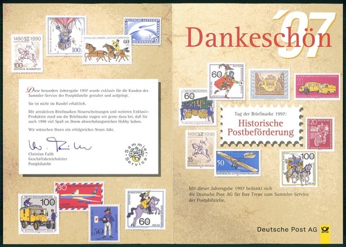 Deutsche post jahresgabe - jahresgabe, 1997