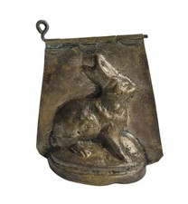 Antike Schokoladenform aus Kupfer, Hase / Osterhase, 19. Jahrhundert  (# 18487)