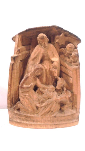 Blockkrippe heilige familie - blockkrippe,