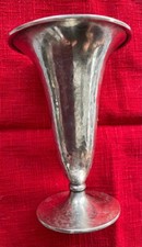 Versilberte Vase, Tulpenform, 12 cm groß, Durchmesser 8 cm um 1930,