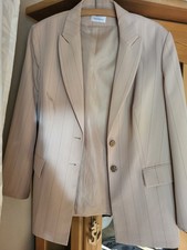 Damen Blazer beige 46 Nadelstreifen