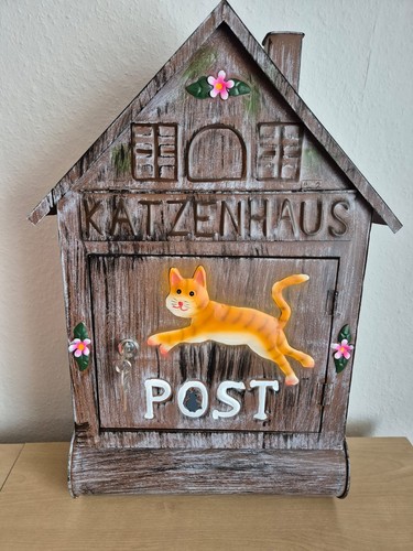 Briefkasten katzehaus mit - briefkasten,