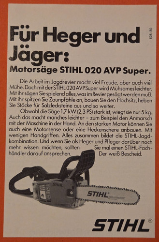 Stihl motorsäge 020 avp - stihl,