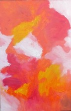 xl 115x75 abstrakt Ölbild Leinwand signiert handgemalt Wandbild Büro Foyer orig