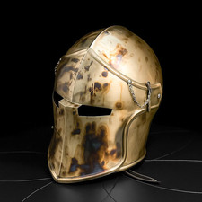 Antiker Barbuta-Helm im Kommando-Stil - Mittelalterliche Ritterrüstung...
