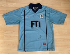 1860 München Trikot Nike ca. 1999-2002, Größe M, Sponsor FTI, mit Unterschriften