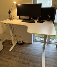 IKEA Schreibtisch Höhenverstellbar Trotten TISCH weiß, 160x68-110cm