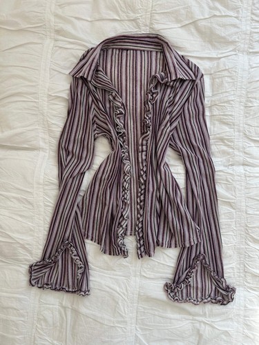 Vintage george ruffle bluse - george,