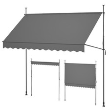 3m Balkonmarkise Balkon Klemmmarkise Sonnenmarkise Sonnenschutz Anthrazit