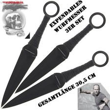 NEU Expendables 3er Set Wurfmesser Kunai für Sammler Movie Film  Serien Fans