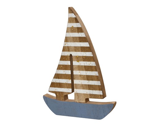 Segelboot deko maritim 18x13cm - deko,