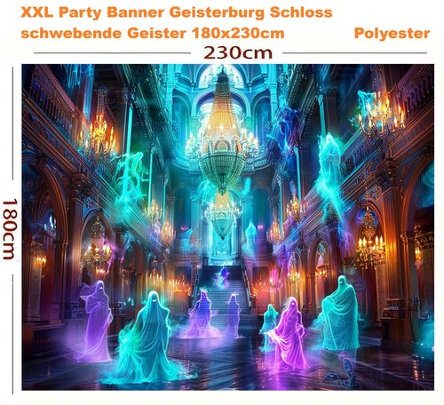 Xxl party banner spukhaus - banner,