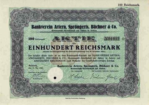 Bankverein artern 1925 - bankverein,