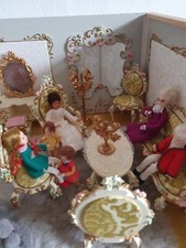 Rudolf Szalasi alte Puppnstube, Puppenhaus Schlafzimmer Roccoco Stiel