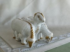 Schöne KPM Figur als Schaf-Gruppe mit Gold