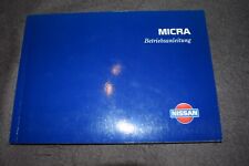 Betriebsanleitung Bedienungsanleitung Nissan Micra Typ K11 erstklassig