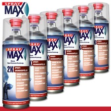 Kwasny SprayMax 6 x 400 ml 2K Epoxy-Grundierfüller schwarz Rostschutz Haftgrund