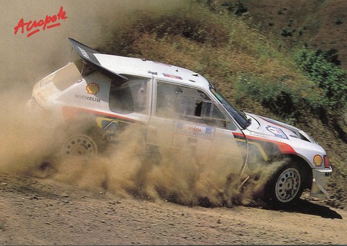 Werbekarte peugeot 205 turbo - werbekarte,