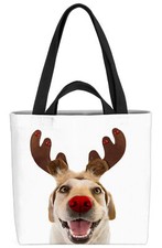 Hund Winter Geweih Rentier Tasche Hund Winter Geweih Rentier Haustier Weihnacht