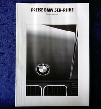 BMW 5er Reihe, E34, Preisliste