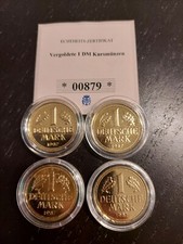 Vergoldete 1DM Kursmünzen