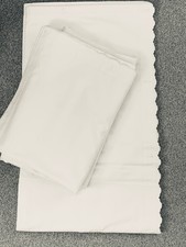 2 Biber-Oberleintücher Überschlaglaken Kuschelweich - Randstickerei  NEU