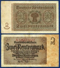 Deutsches Reich, Rentenbankschein - 2 Rentenmark 1937