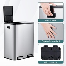 Mülleimer 2x30L Edelstahl