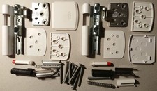 2 x ABUS FAS 101 Scharnierseitensicherungen mit Zubehör, unverbaut, weiß