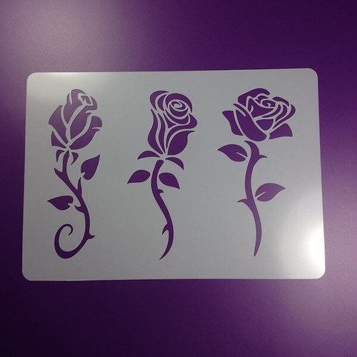 Schablone blume rose - a4,