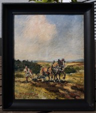 Bauer mit Pferdepflug