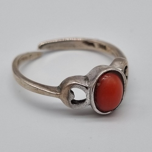 Koralle ring silber 925 - koralle,
