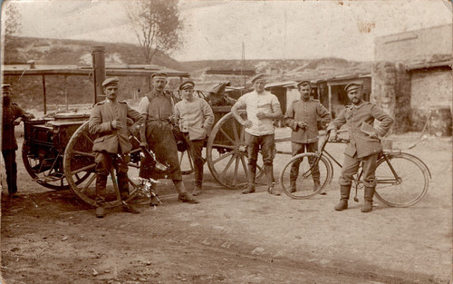 Foto fahrrad soldaten mit - ak,