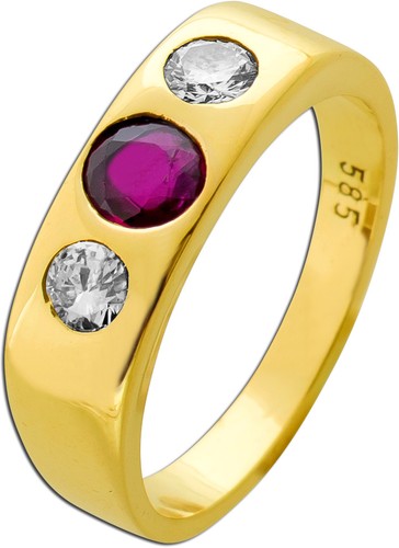 Rubinring gold 585 14k - gold,