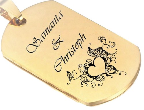 Massiv dog tag gold - id,