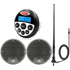 Wasserdicht Marine-Stereo Bluetooth Bootsradio mit 3" Boot Sprecher + Antenne