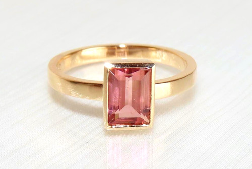 Peach turmalin ring - turmalin,