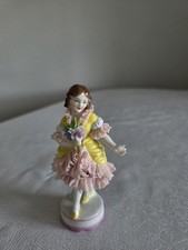 Vintage porzellanfigur dame - porzellanfigur,