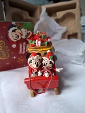Disney Ornament Schlitten Mickey & Minnie NEU