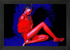 Einsames Herz gerahmtes