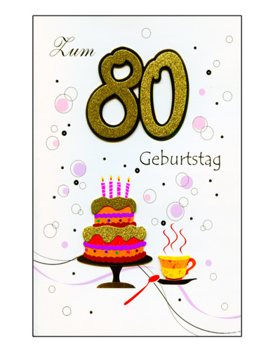 Geburtstag a4 - 80.,