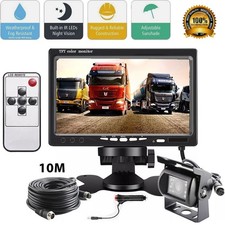 RÜCKFAHRSYSTEM Mit Monitor Rückfahrkamera + 7 Zoll Farbmonitor LKW 10M 4Pin DE