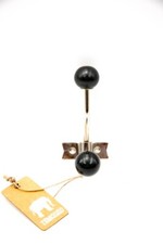  Garderobenhaken Haken RETRO schwarz Keramik Vegan Landhausstil  