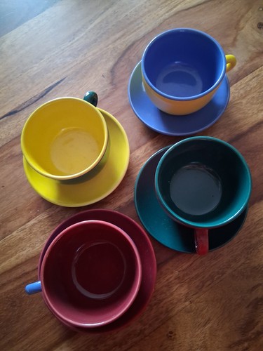 4kleine bunte moccatassen - 4kleine,bunte, mit