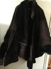 Wildleder,leder,Poncho,Cape,Br